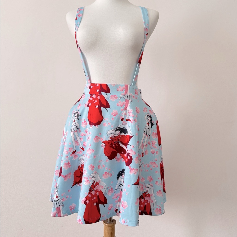 Inuyasha new with tags pinafore Sakura suspenders skirt Hot Topic